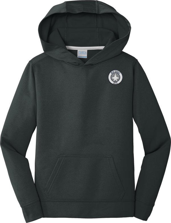 NJ Jets Youth Performance Fleece Pullover Hooded Sweatshirt