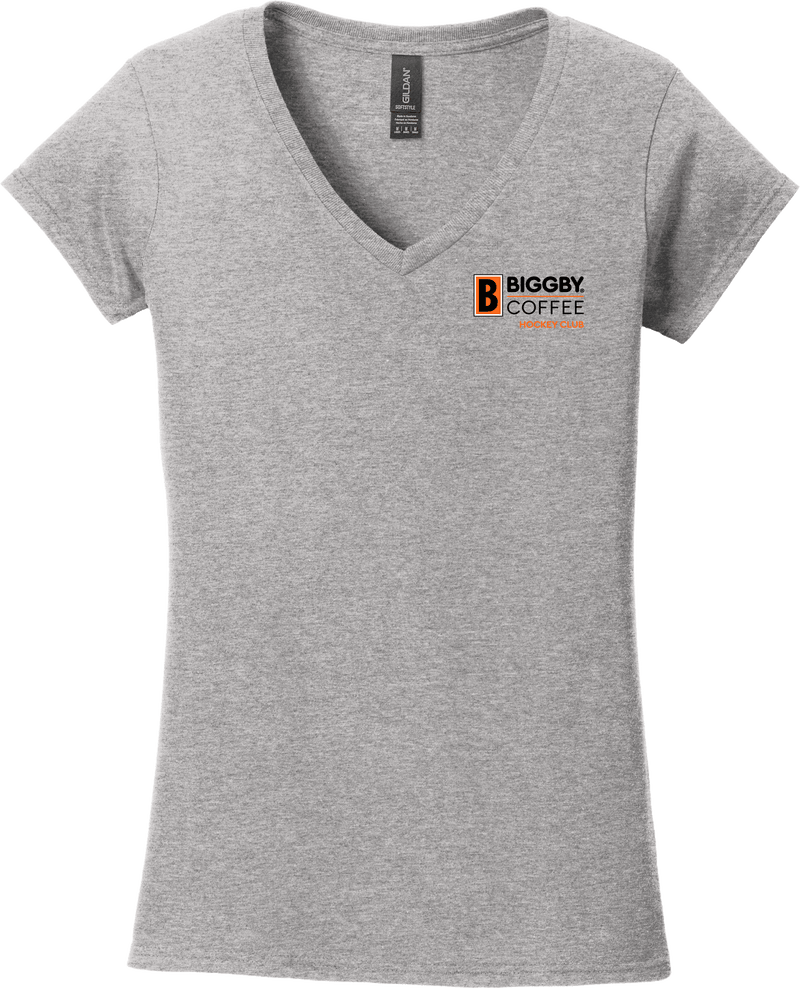 Biggby Coffee Hockey Club Softstyle Ladies Fit V-Neck T-Shirt