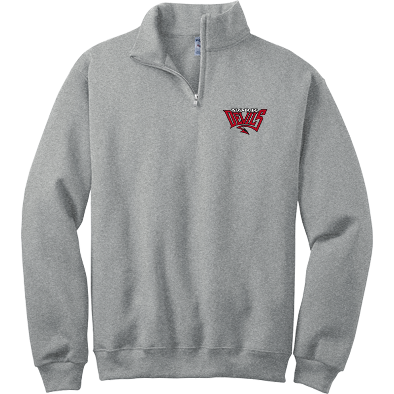 York Devils NuBlend 1/4-Zip Cadet Collar Sweatshirt