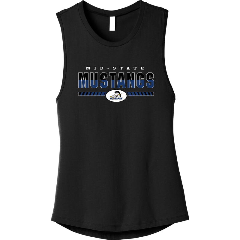 Mid-State Mustangs Womens Jersey Muscle Tank