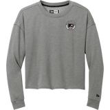 Philadelphia Flyers Elite New Era Ladies Tri-Blend Fleece Crop Crew