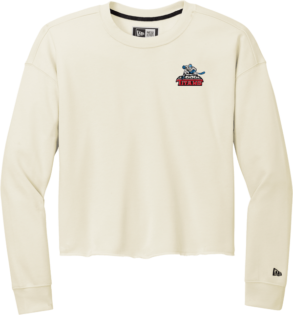 NJ Titans New Era Ladies Tri-Blend Fleece Crop Crew