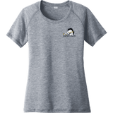 Mid-State Mustangs Ladies PosiCharge Tri-Blend Wicking Scoop Neck Raglan Tee