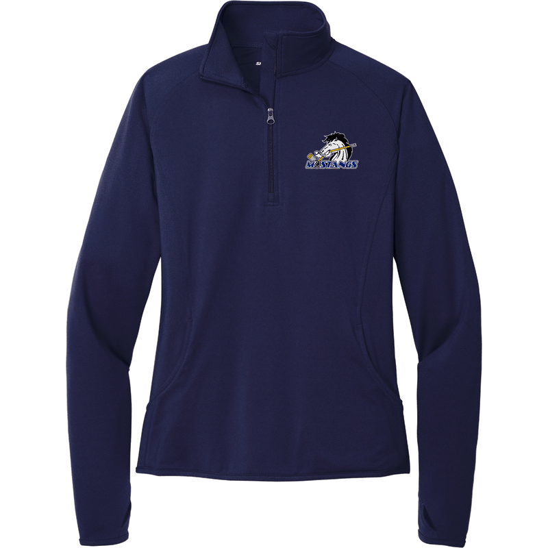 Mid-State Mustangs Ladies Sport-Wick Stretch 1/4-Zip Pullover