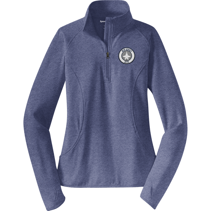 NJ Jets Ladies Sport-Wick Stretch 1/4-Zip Pullover