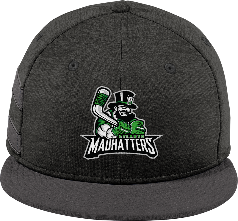 Atlanta Madhatters New Era Shadow Heather Striped Flat Bill Snapback Cap