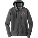 CT Wolfpack South New Era Tri-Blend Fleece Full-Zip Hoodie