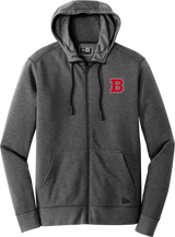 CT Bobcats New Era Tri-Blend Fleece Full-Zip Hoodie