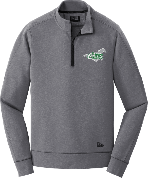 NJ Colts New Era Tri-Blend Fleece 1/4-Zip Pullover