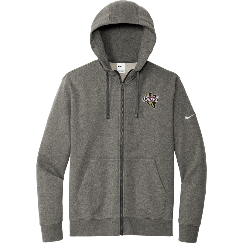 Mercer Chiefs Nike Club Fleece Sleeve Swoosh Full-Zip Hoodie