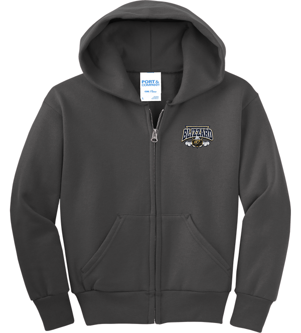 Blizzard Youth Core Fleece Full-Zip Hooded Sweatshirt