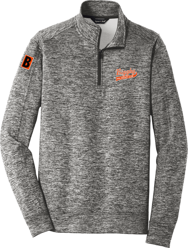 Biggby Coffee AAA PosiCharge Electric Heather Fleece 1/4-Zip Pullover