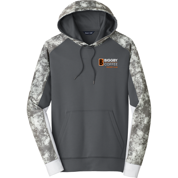 Biggby Coffee Hockey Club Sport-Wick Mineral Freeze Fleece Colorblock Hooded Pullover