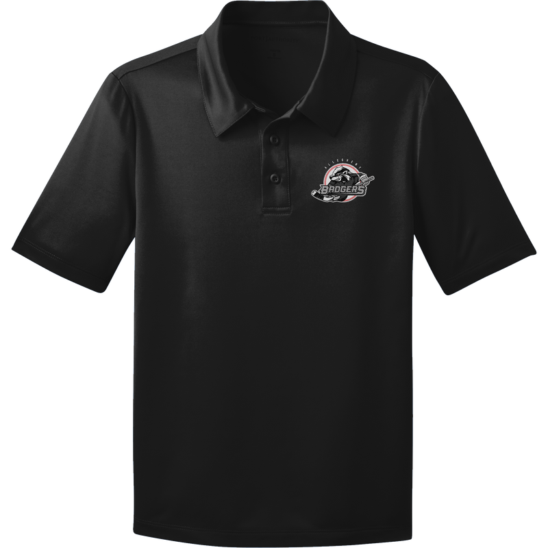 Allegheny Badgers Youth Silk Touch Performance Polo